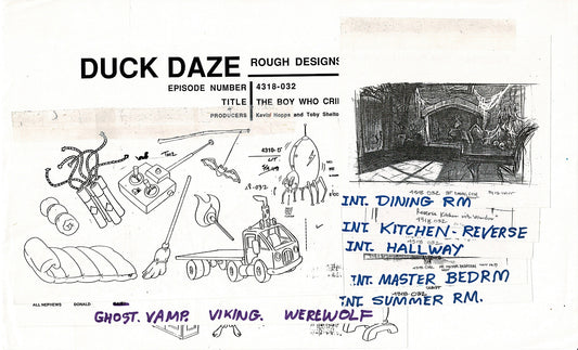 Quack Pack Disney TV Production Model Copy Flipper from Animator Wendell Washer's Estate 1996 23