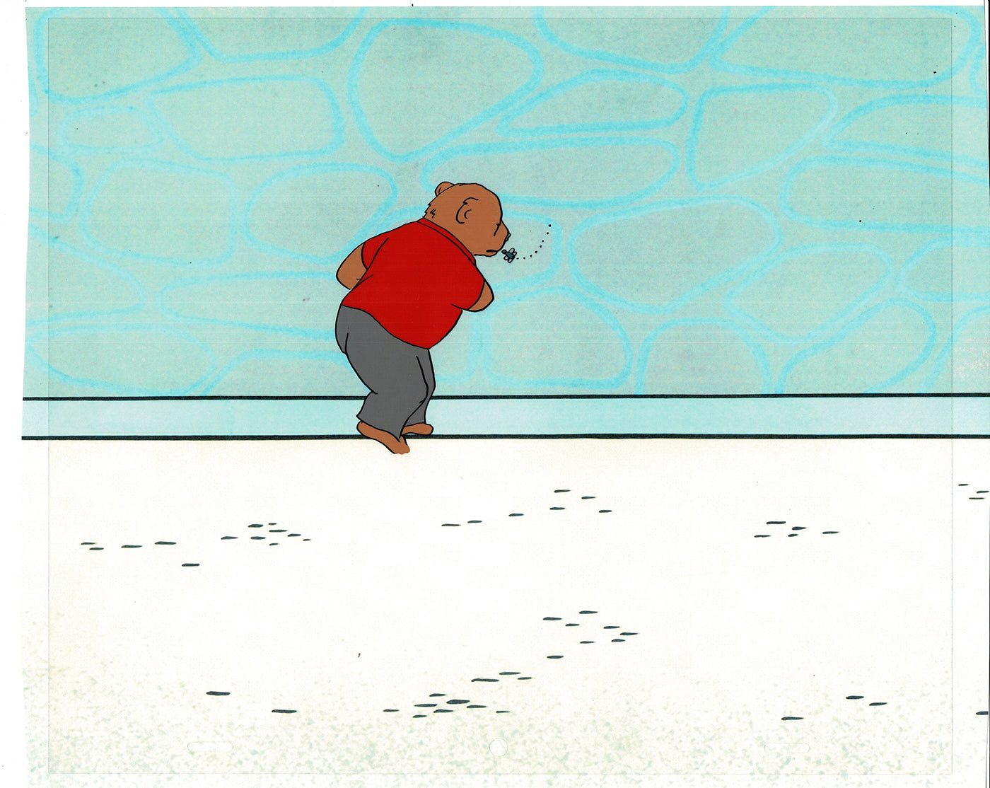 Bear and the Fly Cel and Drawing Production Animation Book by Paula Winter Cartoon by Daniel Ivanick 1985 A-23