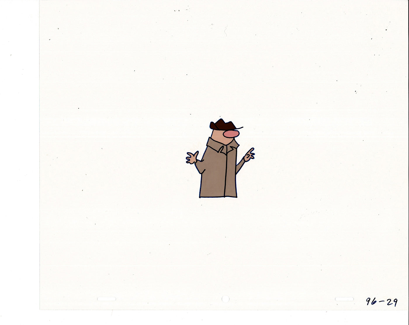 Sesame Street Cel and Drawing Detective The Heavyweight Production Cartoon Ivanick 1989 B-23