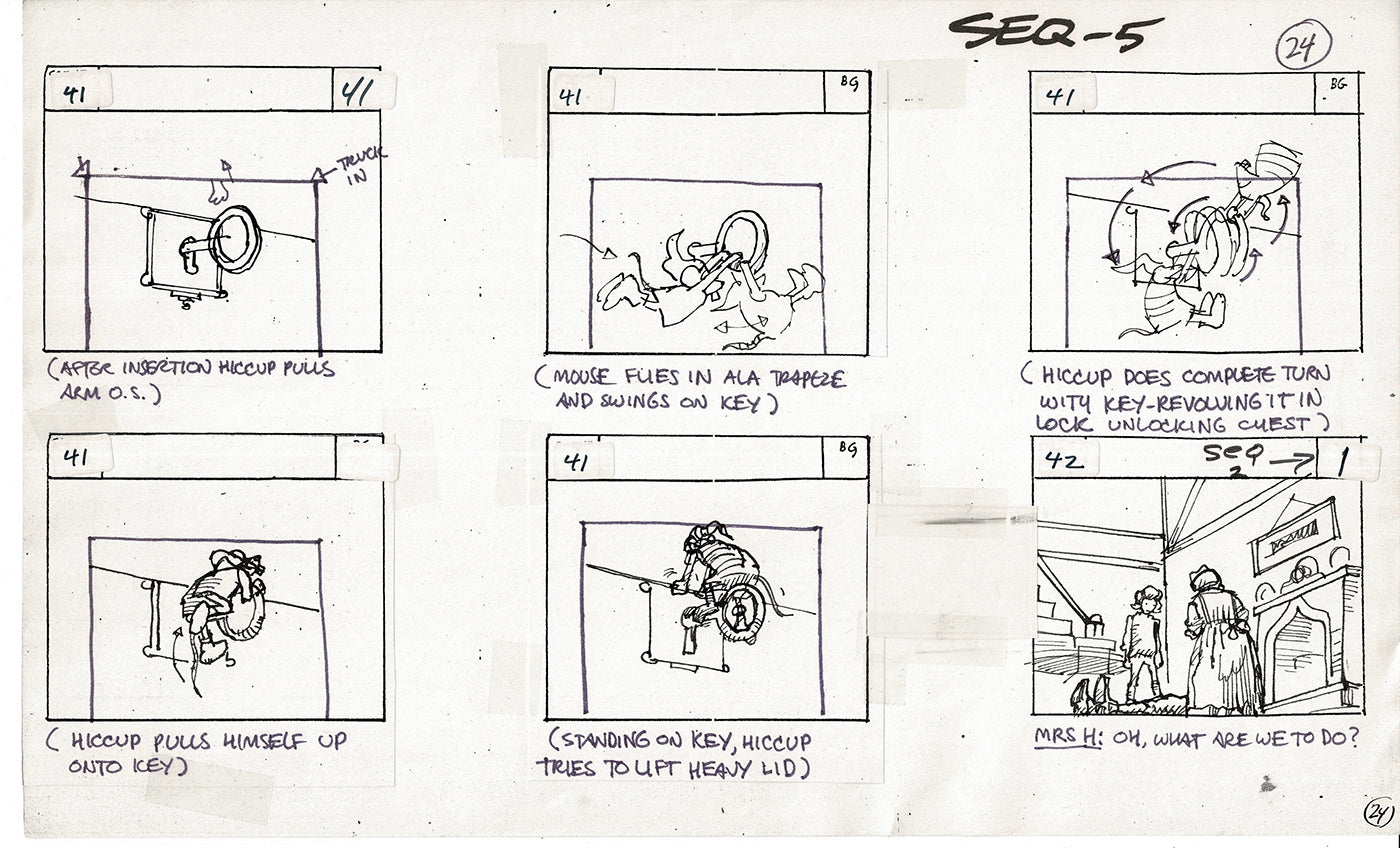 Treasure Island Storyboard Art Cartoon 2 Pages Stevenson Filmation WB 1973 A-23