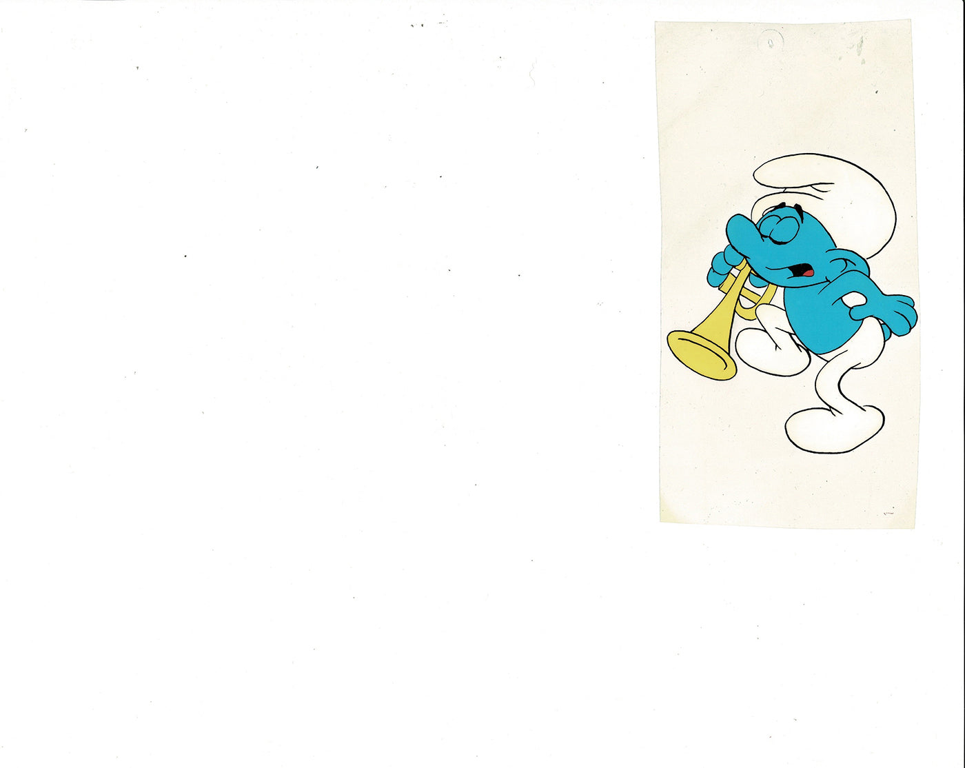 Smurfs Original Production Animation Cel Fragment Hanna Barbera 1980s Z-25