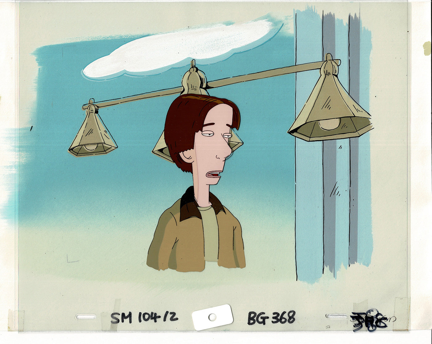 David Spade Production Cel and Drawing and OBG Background from Sammy Production TV Cartoon SNL Alum 2000 BB-27