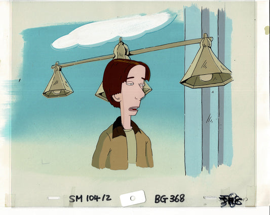 David Spade Production Cel and Drawing and OBG Background from Sammy Production TV Cartoon SNL Alum 2000 BB-27