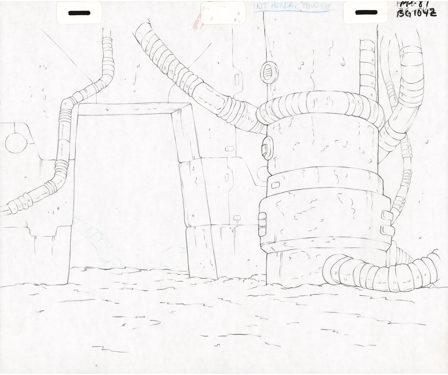 She-Ra Princess of Power Animation Production Pencil Background Drawing For Cels Filmation 1980s 278