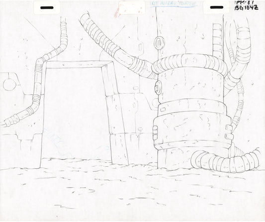 She-Ra Princess of Power Animation Production Pencil Background Drawing For Cels Filmation 1980s 278