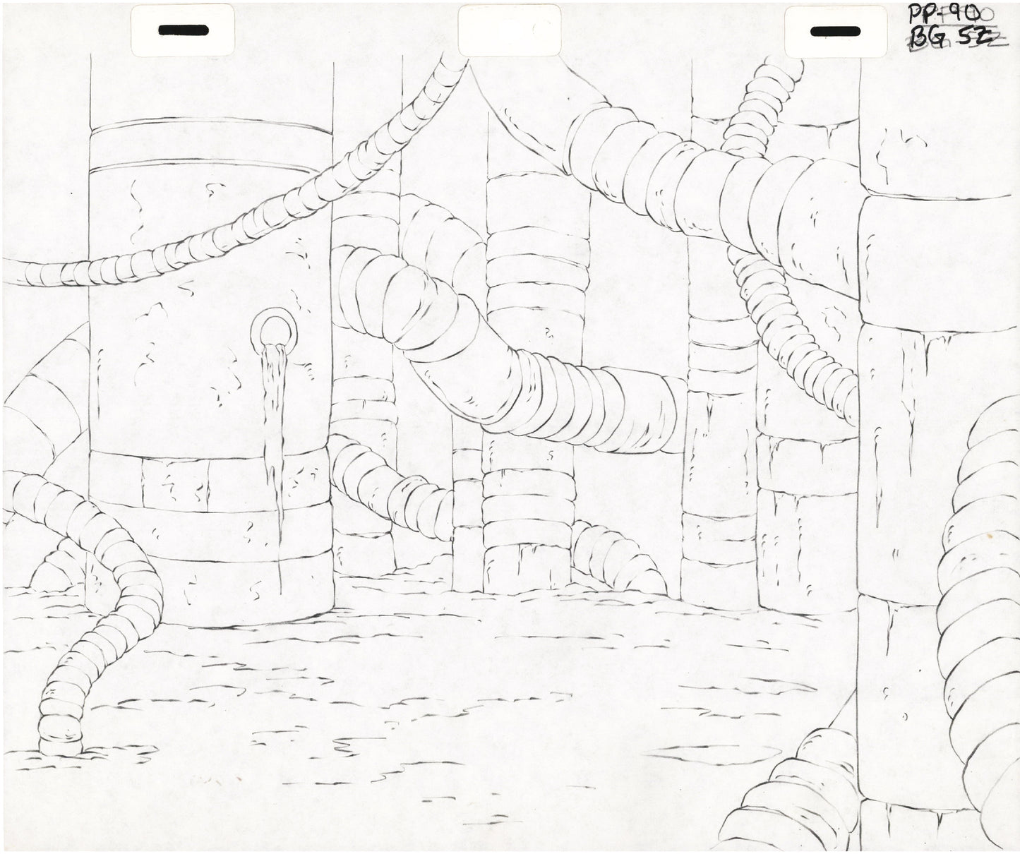 She-Ra Princess of Power Animation Production Pencil Background Drawing For Cels Filmation 1980s 279