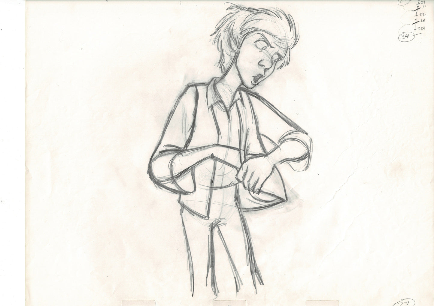 The Black Cauldron 1985 TARAN Walt Disney HUGE Original Production Animation Drawing A27