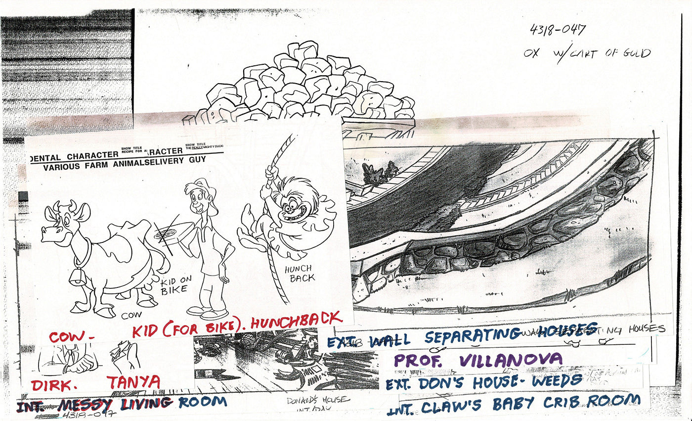 Ducktales Disney TV Production Model Copy Flipper from Animator Wendell Washer's Estate 1989 27