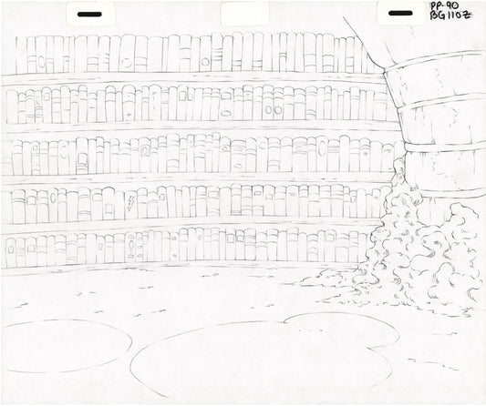 She-Ra Princess of Power Animation Production Pencil Background Drawing For Cels Filmation 1980s 281