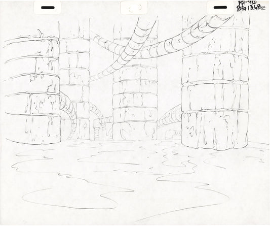 She-Ra Princess of Power Animation Production Pencil Background Drawing For Cels Filmation 1980s 283