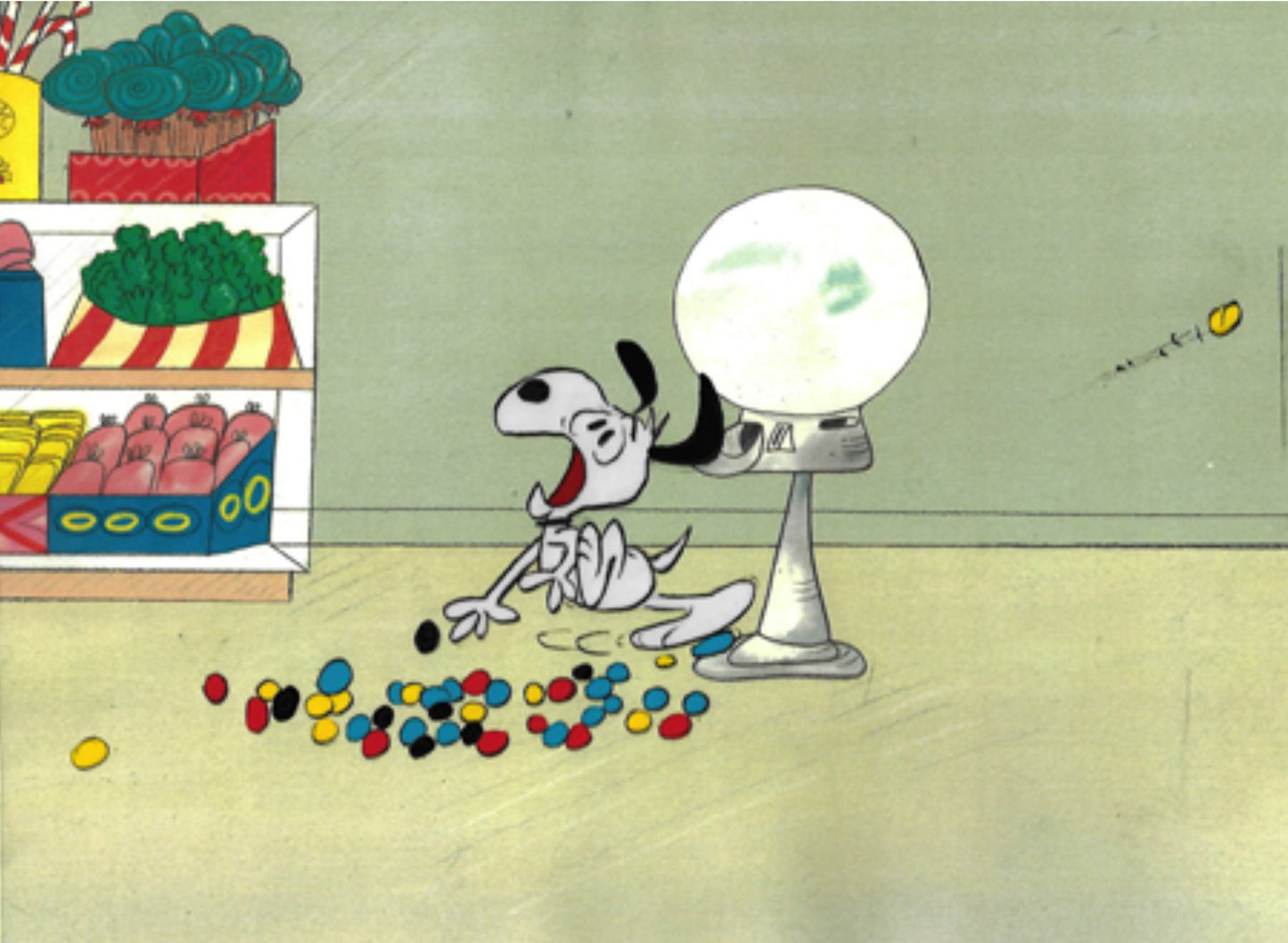 PEANUTS Charlie Brown Snoopy Production Animation Cel Setup from 1974 Melendez Studio-Direct Easter Beagle SN113