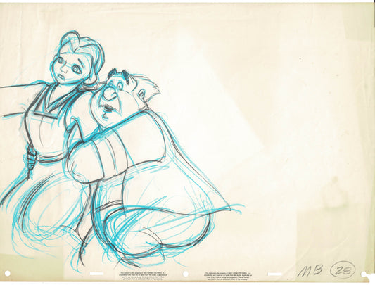 Beauty and the Beast Belle Maurice Walt Disney Cartoon Animation Drawing 1991 28