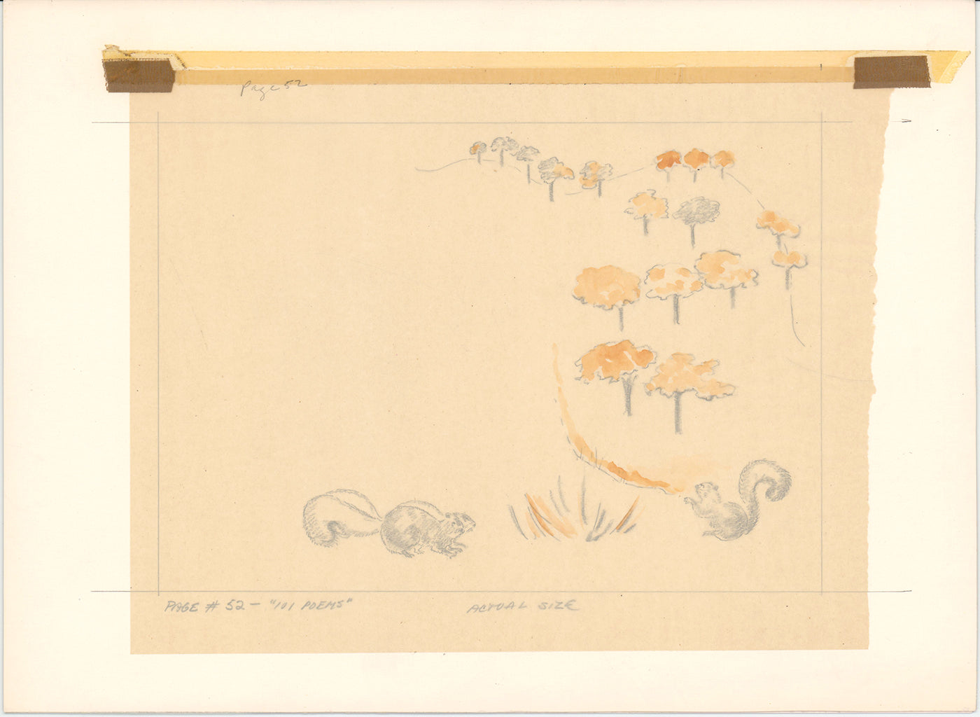Illustration Book Page Original Drawing by Lowenheim c1978 Samuel Lowe T027