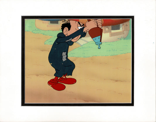 Smurfs Smurf PILOT Grouchy Production Animation Cel Hanna Barbera 1981 See Below P28