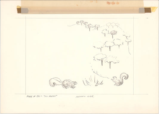 Illustration Book Page Original Drawing by Lowenheim c1978 Samuel Lowe T027