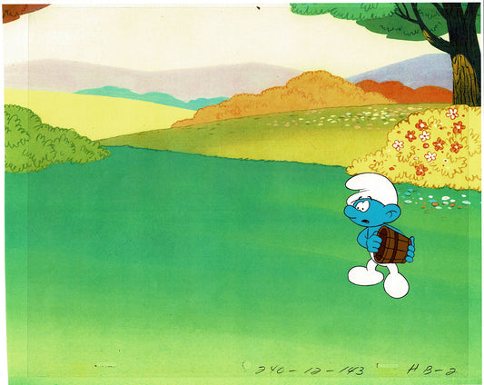 Smurfs Original Production Animation Cel Hanna Barbera 1980s Z-02