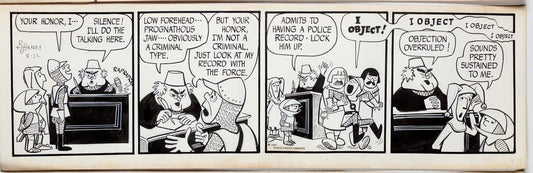 Sir Bagby Rick Hackney and Bill Hackney Original Ink Daily Comic Strip Art Signed BB02
