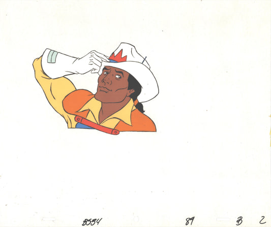 Bravestarr Animation Cartoon Production Cel and Drawing from Filmation 1987-8 F-2