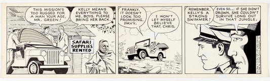 Sam Leff Davy Jones Orig Ink Daily Newspaper Comic Strip Art Signed 1966 CD02