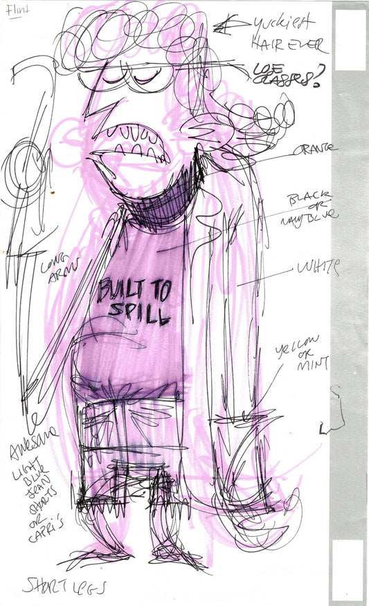 Cloudy with a Chance of Meatballs Production Character Drawing Flint 2009 2