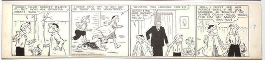 Cap Stubbs and Tippie Original Ink Daily Comic Strip Art Signed and Drawn by Edwina Dumm AM02