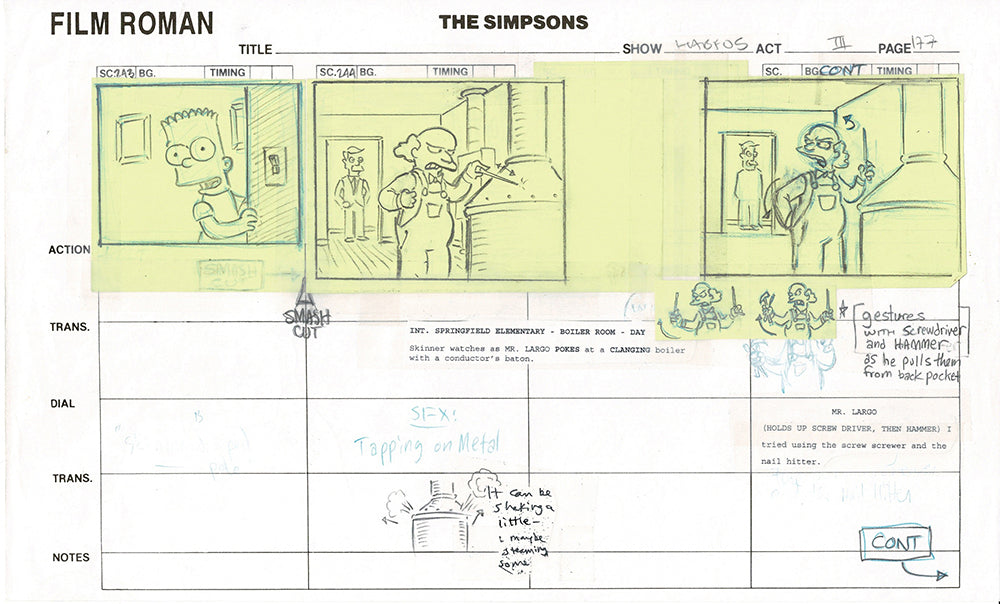 The Simpsons Original Production Animation Storyboard 2006 Fox 2