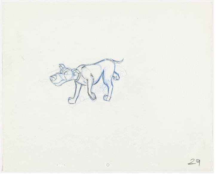 Fox and the Hound CHIEF Walt Disney Production Animation Cel Drawing 1981 2