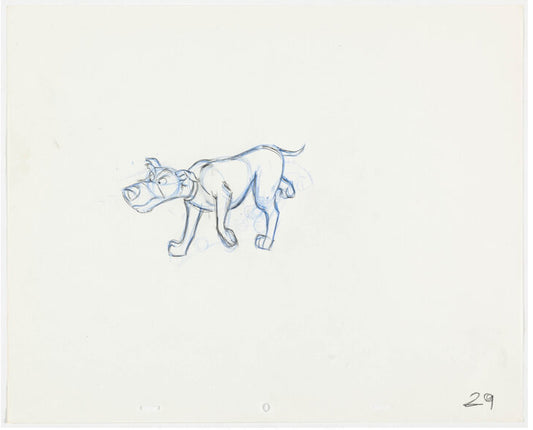 Fox and the Hound CHIEF Walt Disney Production Animation Cel Drawing 1981 2