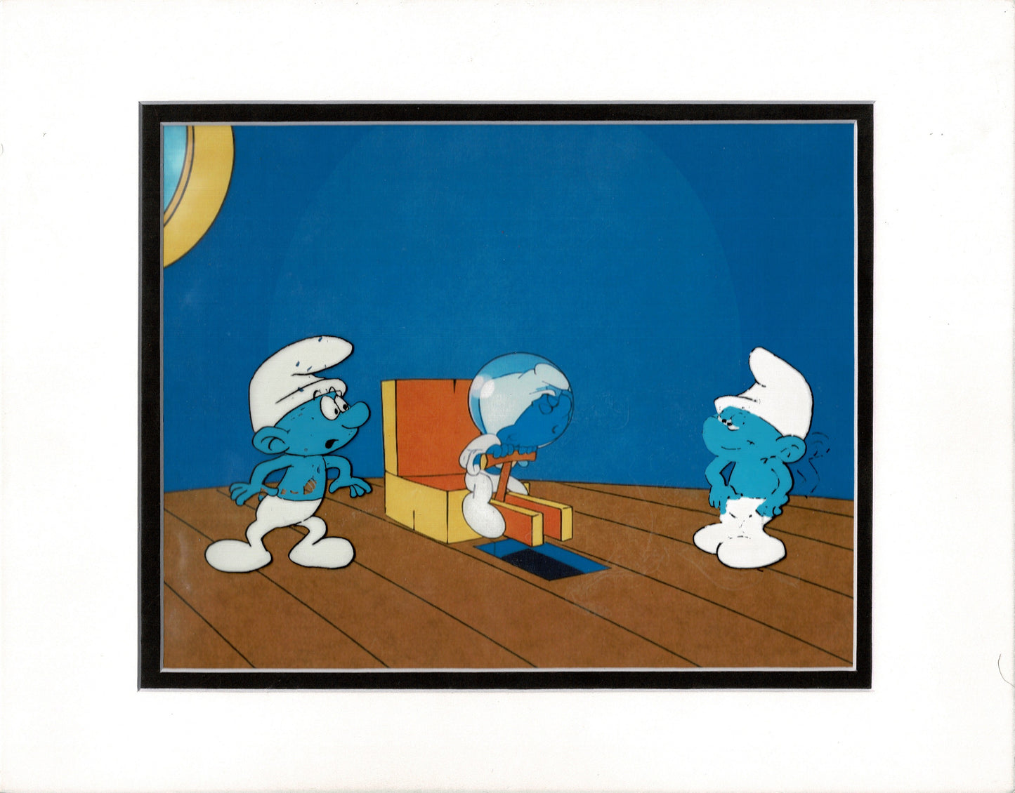Smurfs Smurf PILOT Production Animation Cel Setup Hanna Barbera 1981 See Below P33