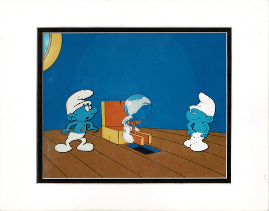 Smurfs Smurf PILOT Production Animation Cel Setup Hanna Barbera 1981 See Below P33