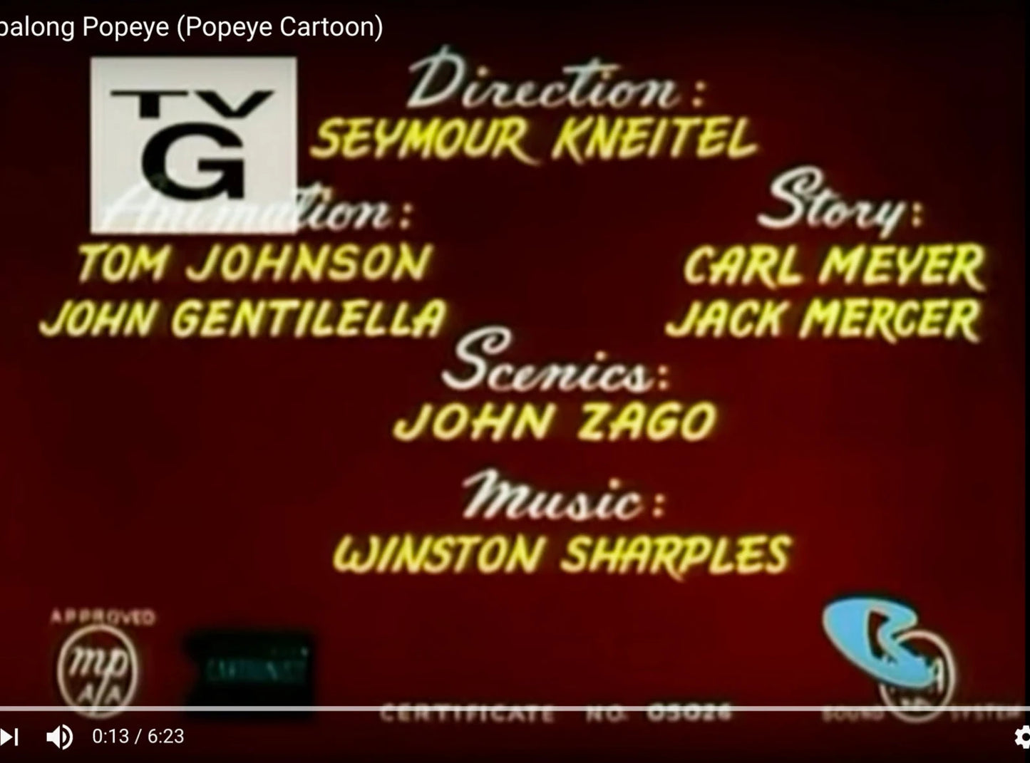 Popeye 1952 2 LOT Original Animation Production Storyboard from Famous Studios 745