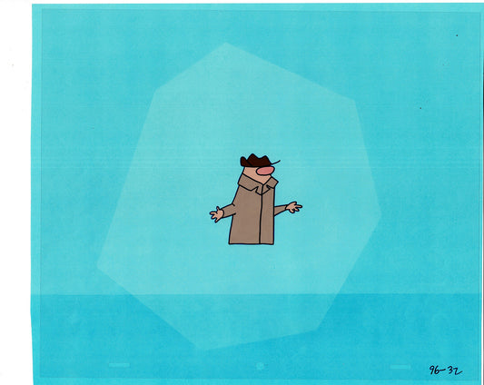 Sesame Street Cel and Drawing Detective The Heavyweight Production Cartoon Ivanick 1989 B-30