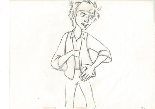 The Black Cauldron 1985 TARAN Walt Disney HUGE Original Production Animation Drawing A32