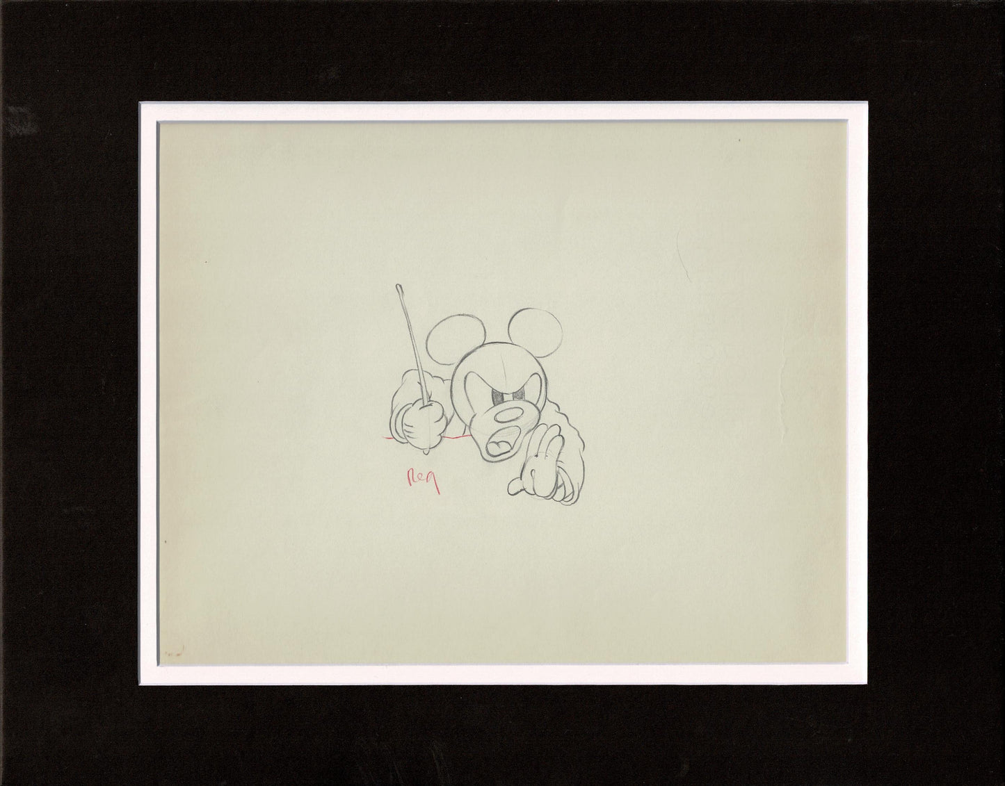 Mickey Mouse 1936 Original Production Animation Cel Drawing from Disney Mickey's Grand Opera 333