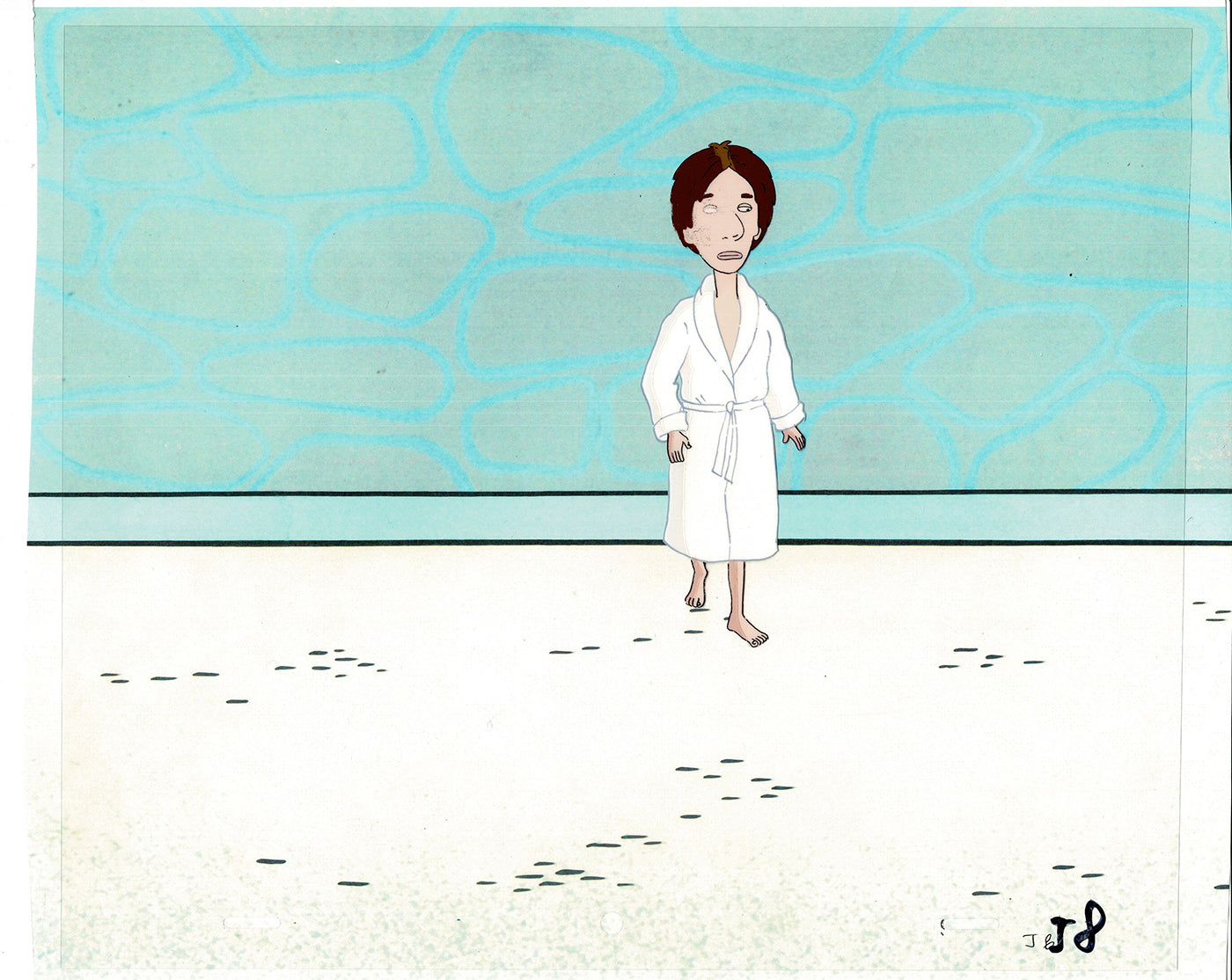 David Spade Production Cel and Drawing from Sammy Production TV Cartoon SNL Alum 2000 C-34
