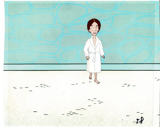 David Spade Production Cel and Drawing from Sammy Production TV Cartoon SNL Alum 2000 C-34