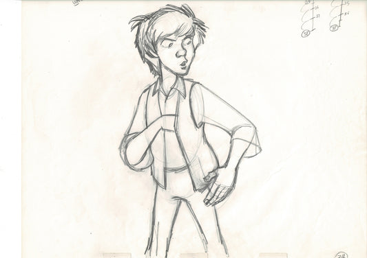 The Black Cauldron 1985 TARAN Walt Disney HUGE Original Production Animation Drawing A34