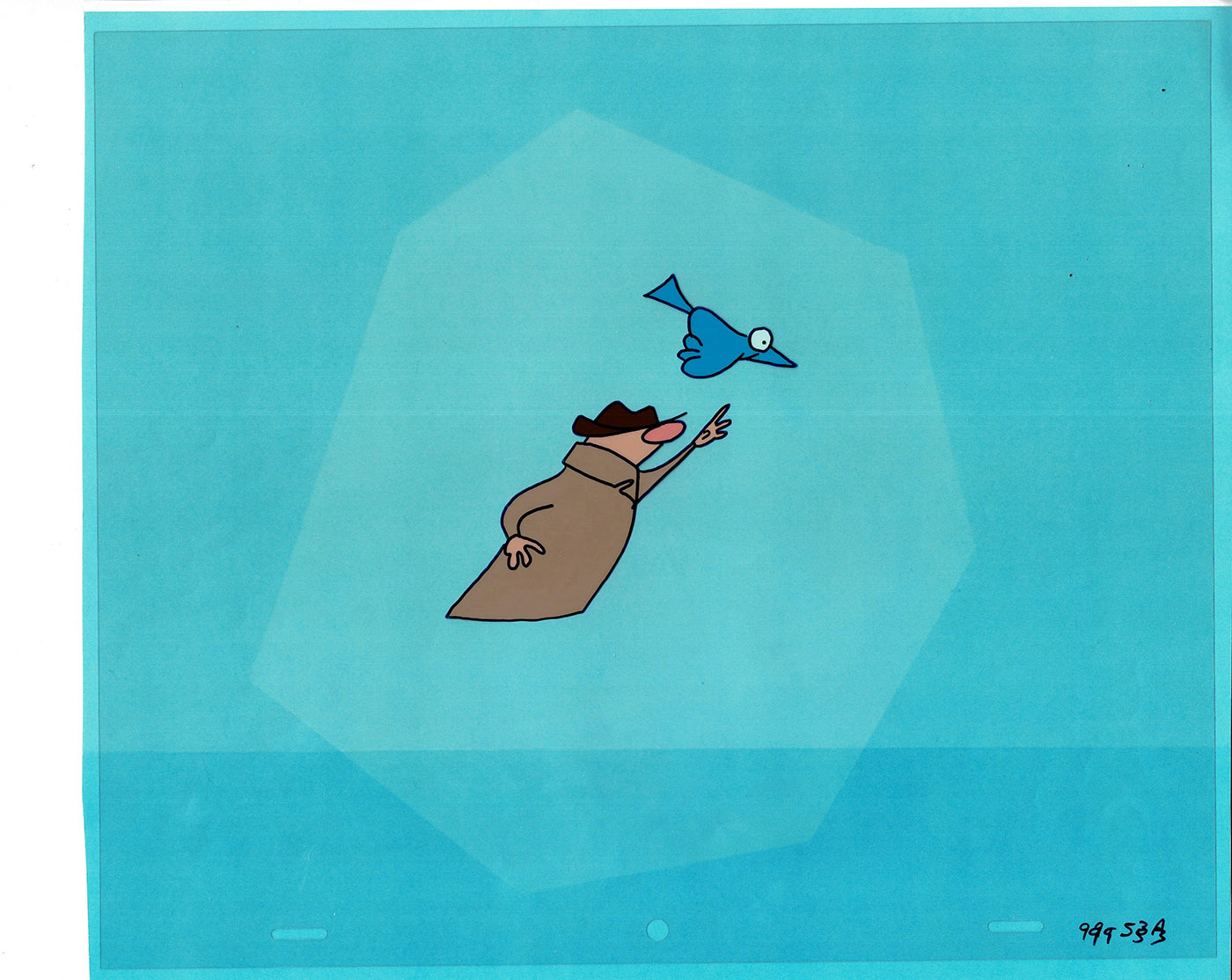 Sesame Street Cel and Drawing Detective The Heavyweight Production Cartoon Ivanick 1989 B-34