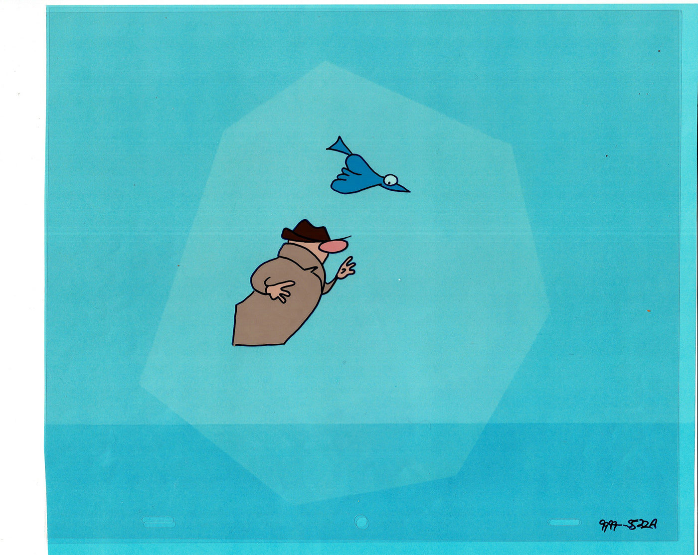 Sesame Street Cel and Drawing Detective The Heavyweight Production Cartoon Ivanick 1989 B-35