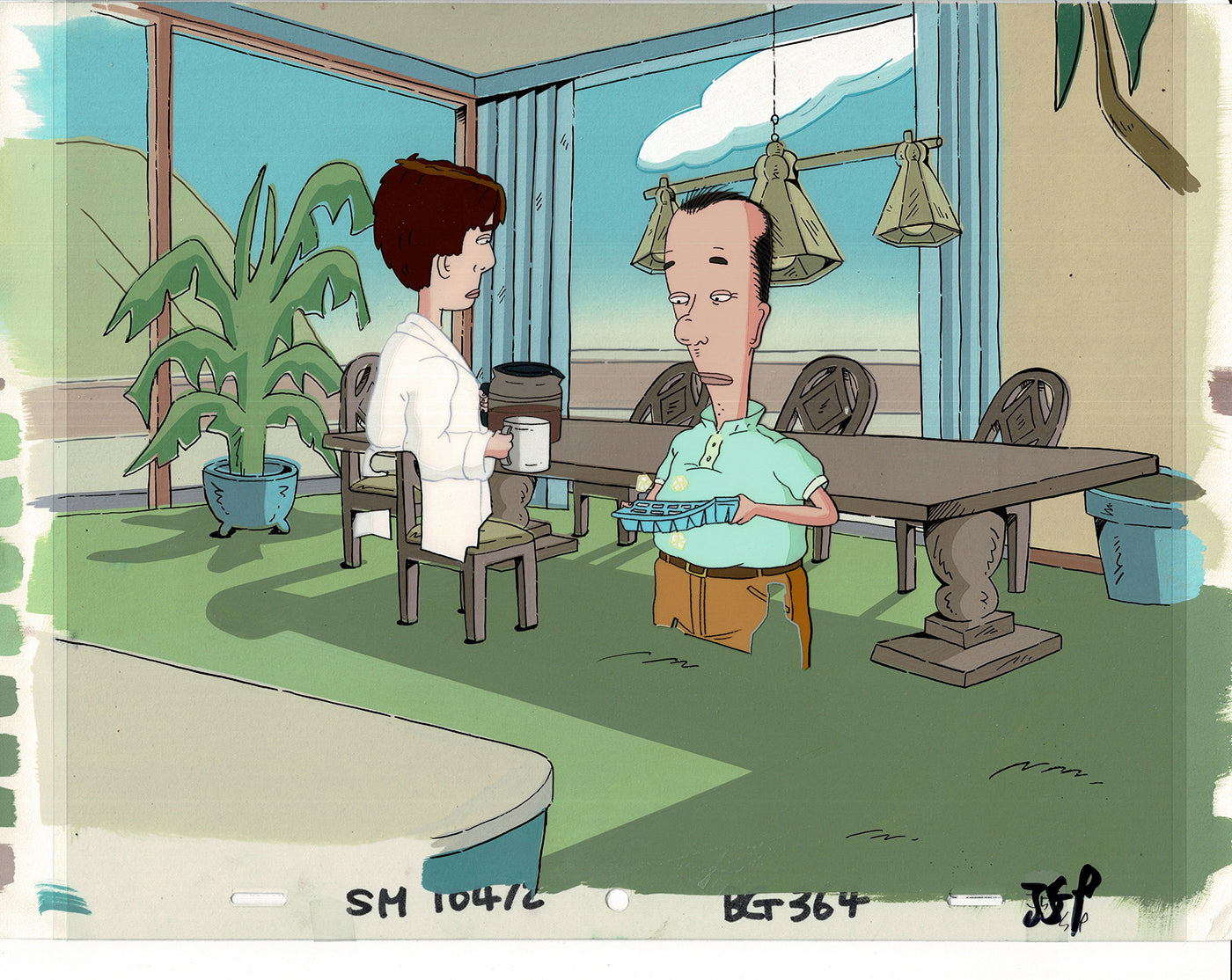David Spade Production Cel and Drawing and OBG Background from Sammy Production TV Cartoon SNL Alum 2000 BB-37