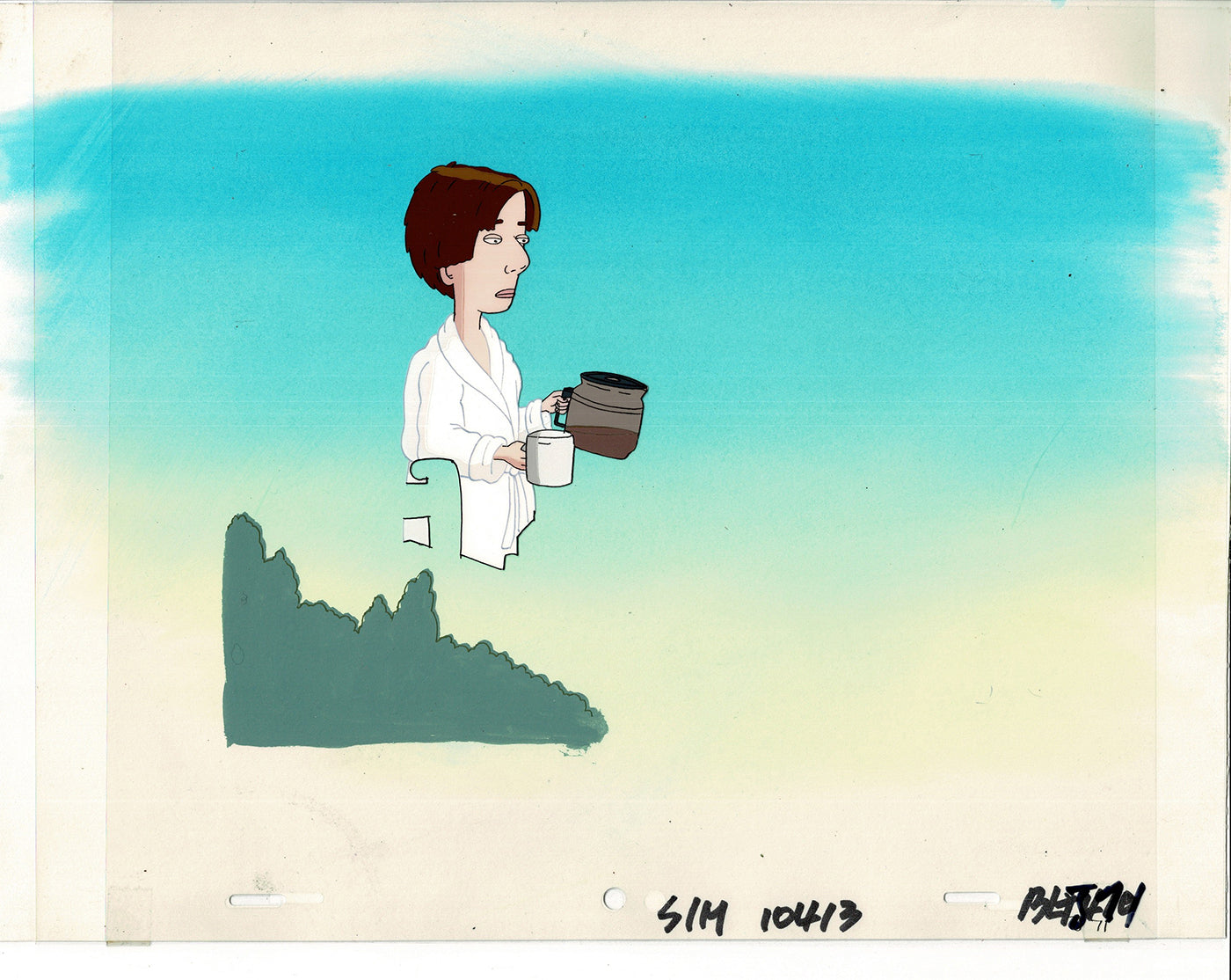 David Spade Production Cel and Drawing and OBG Background from Sammy Production TV Cartoon SNL Alum 2000 BB-38