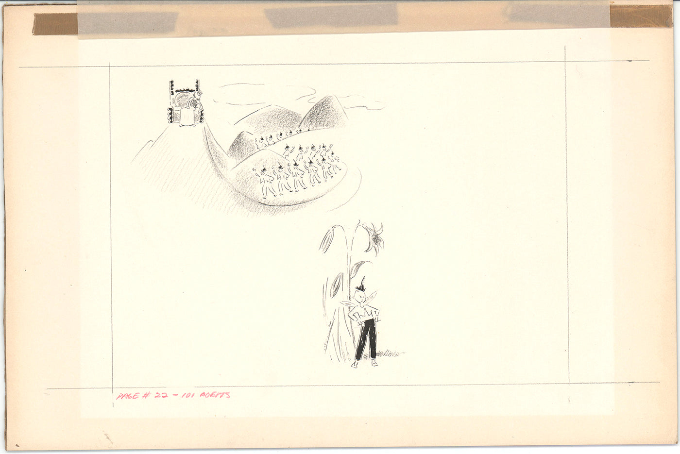 Illustration Book Page Original Drawing by Lowenheim c1978 Samuel Lowe H037