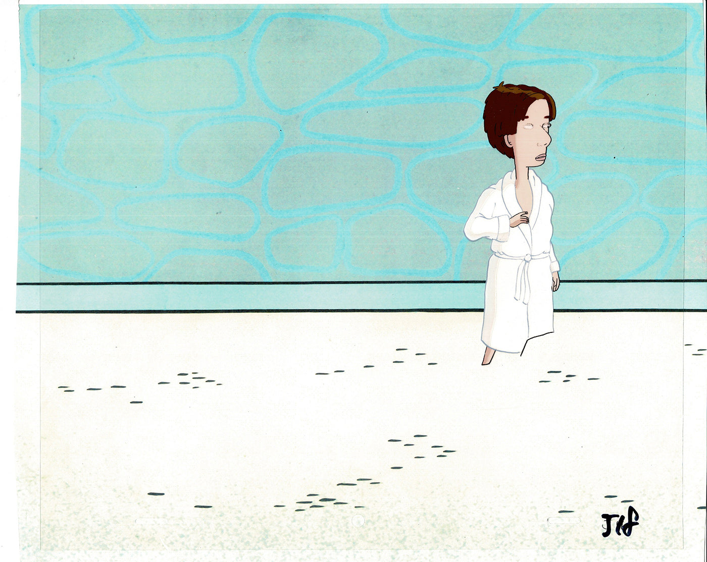 David Spade Production Cel and Drawing from Sammy Production TV Cartoon SNL Alum 2000 C-39
