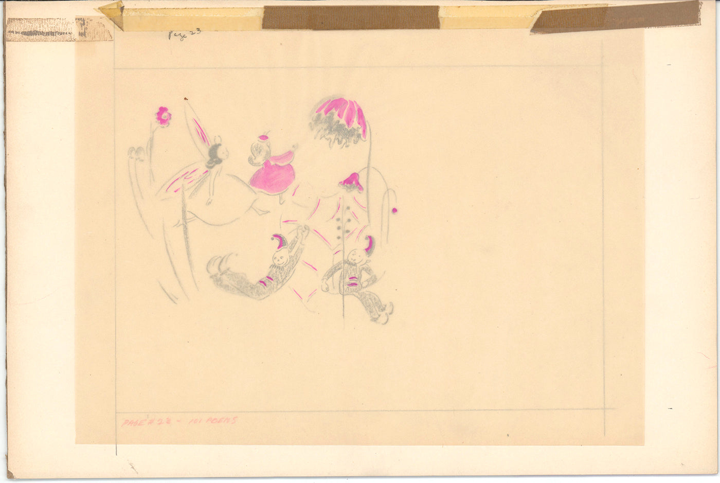 Illustration Book Page Original Drawing by Lowenheim c1978 Samuel Lowe H039
