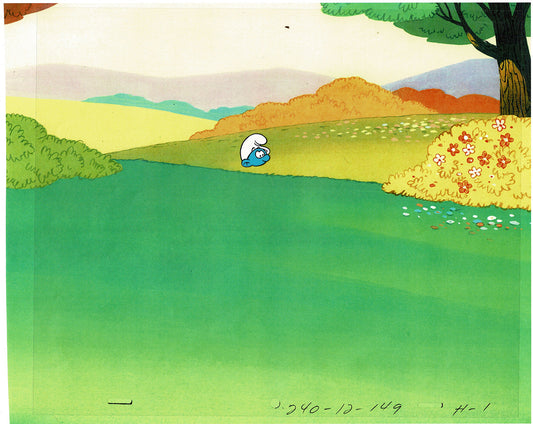 Smurfs Original Production Animation Cel Hanna Barbera 1980s Z-03