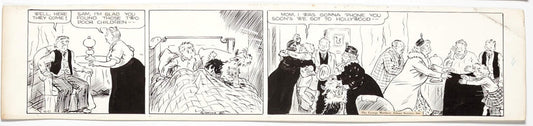 Cap Stubbs and Tippie Original Ink Daily Comic Strip Art Signed and Drawn by Edwina Dumm AM03