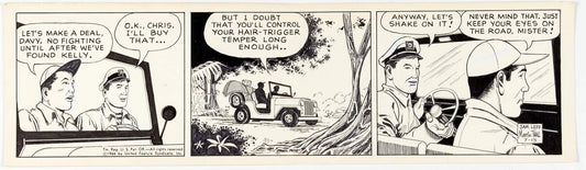 Sam Leff Davy Jones Orig Ink Daily Newspaper Comic Strip Art Signed 1966 CD03
