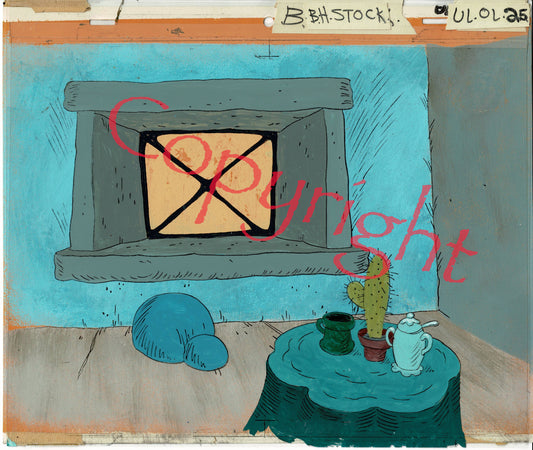 Broom Hilda Production Animation Background Fabulous Funnies from Filmation 1978 A-03