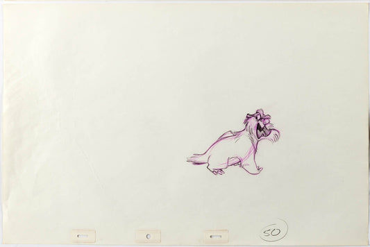 Fox and the Hound Mr Digger 2 Disney Production Animation Cel Drawings 1981 3-4