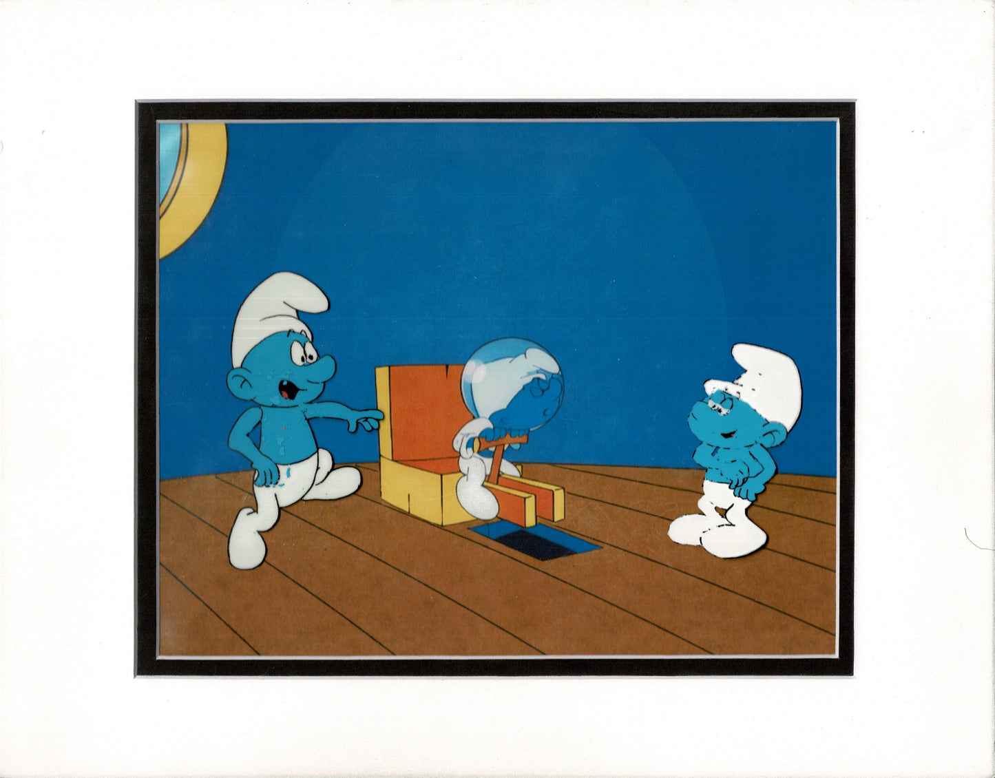 Smurfs Smurf PILOT Production Animation Cel Setup Hanna Barbera 1981 See Below P34